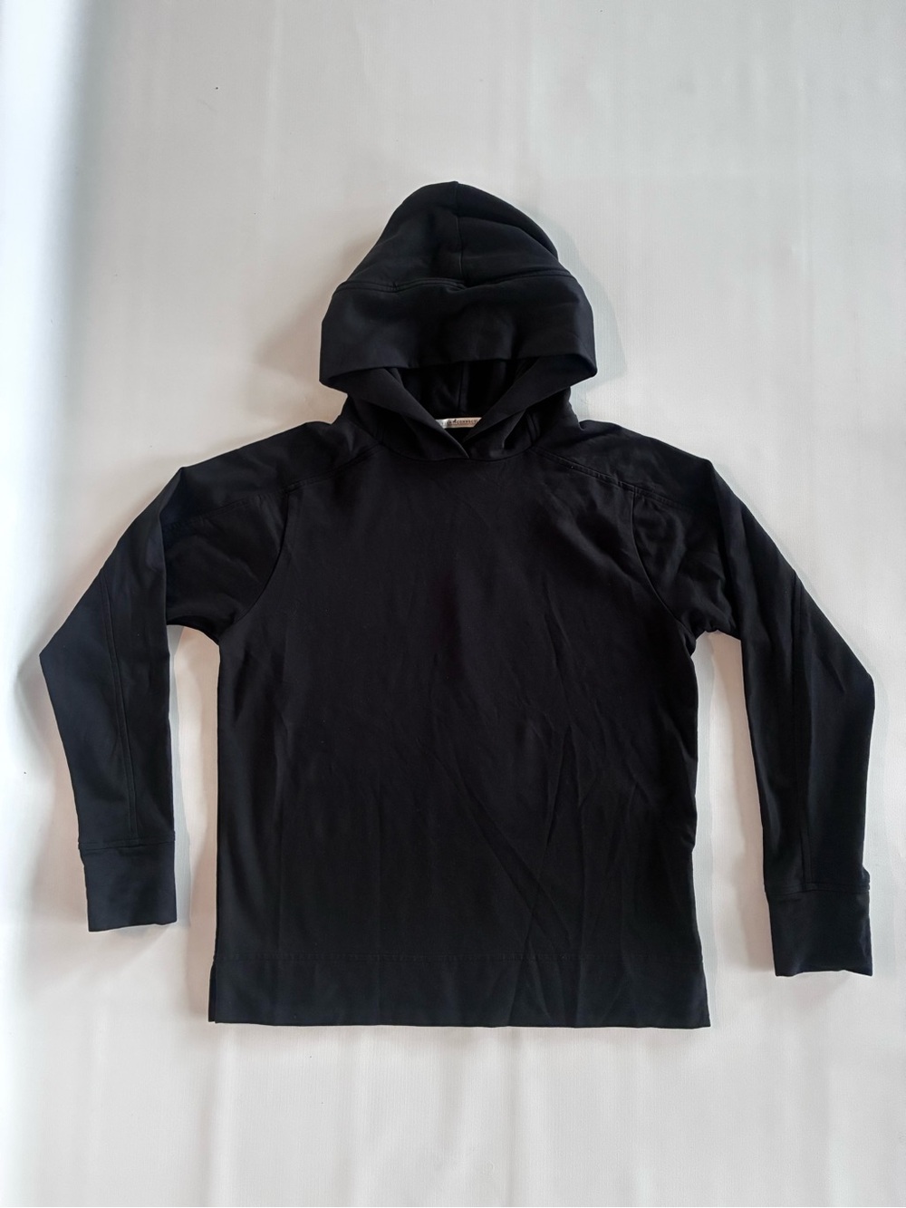 Peruvian Connection COTTON Black Hooded Sweater size S